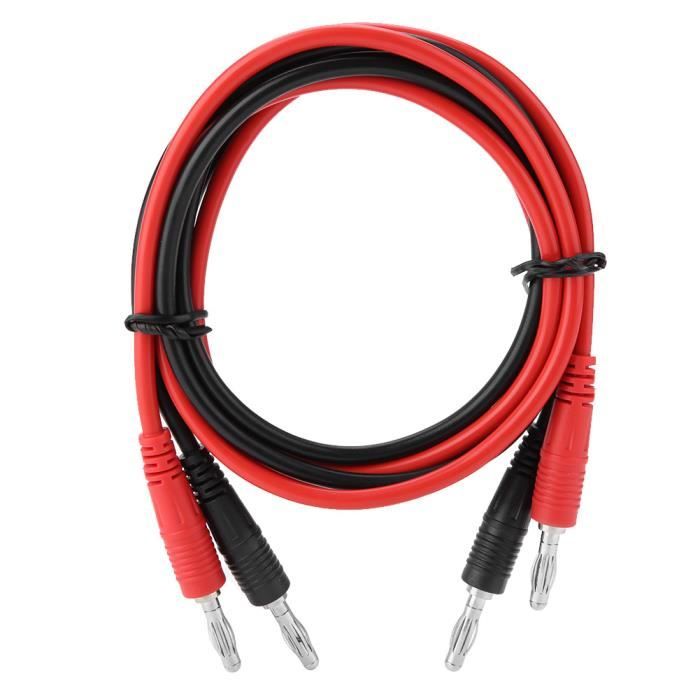 Lot 2 Câbles Charge Banane T-Plug 4 Mm 30 Cm 14AWG – Chargeur Batterie RC Lipo Pour Voiture, Drone, Avion Modélisme