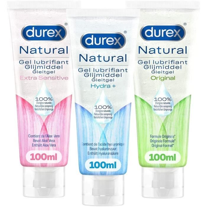 Gels Lubrifiants - Naturel  l Alo Vera - Naturel Extra Sensitive -  Naturel Hydratant  l Acide Hyaluronique - Lot de 3 Gels 100ml - Cdiscount  Au quotidien