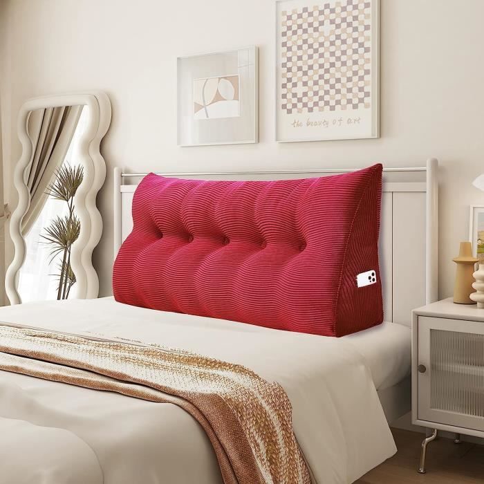 Coussin Triangulaire Pour Tête De Lit - Grand Format, Confort Lecture Et Détente