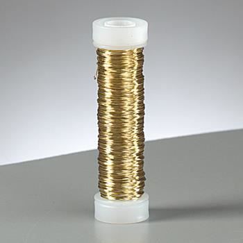 Fil de cuivre pour bijoux diamètre 0,30 mm, 25 mètres - Laiton or