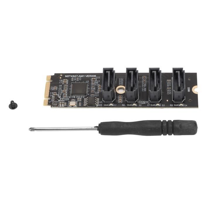 Fdit Carte d'extension M.2 NVME vers SATA Lecteur de carte adaptateur M Fdit Carte d'extension M.2 NVME vers SATA Lecteur de carte adaptateur M