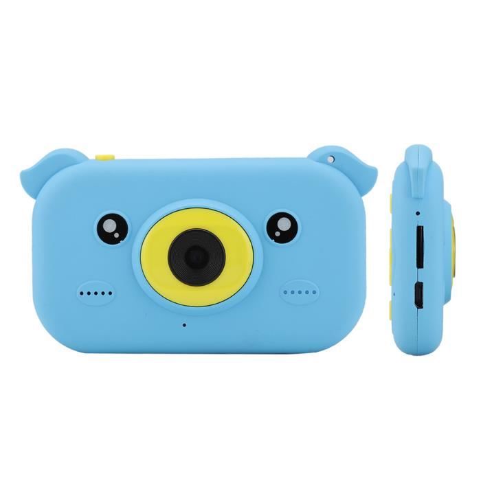 Étui En Silicone Pour Appareil Photo Enfant - Coque De Protection Mignonne Avec Cordon - Bleu, Design Cartoon - 2