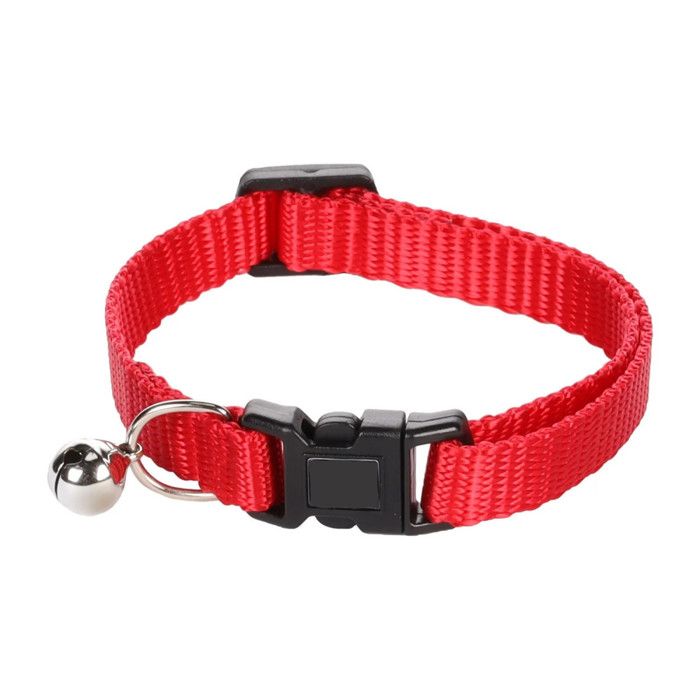Comparer les prix de Collier pour chat réglable de 20 à 35 cm avec clochette - Flamingo - Rouge
