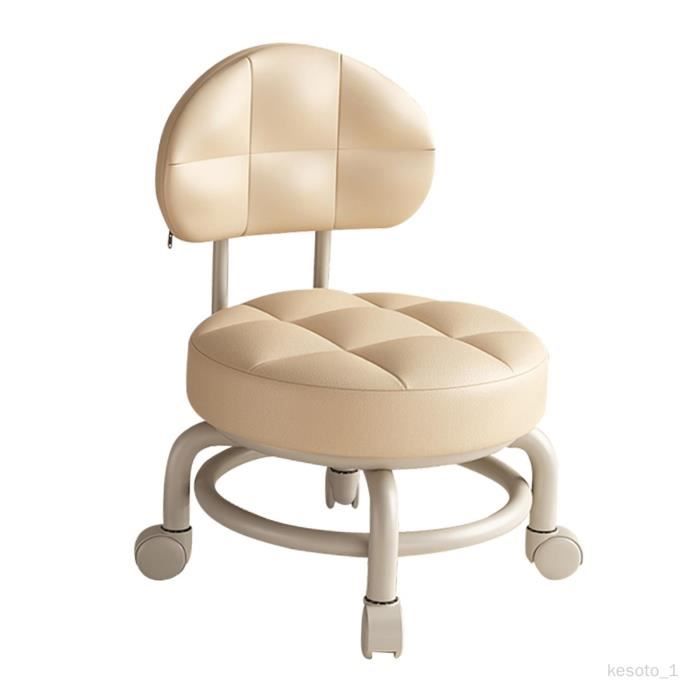 Tabouret Bas à Roulettes Universel - Siège Poulie Fleur Design Moderne 36x34x23.5cm