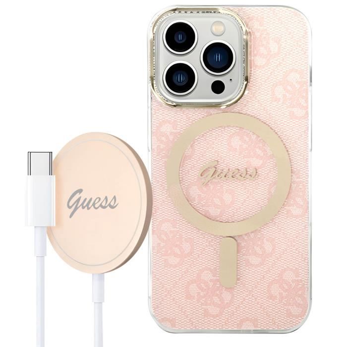 Pack MagSafe pour iPhone 14 Pro Max Coque Motif et Chargeur MagSafe Guess - vue 3