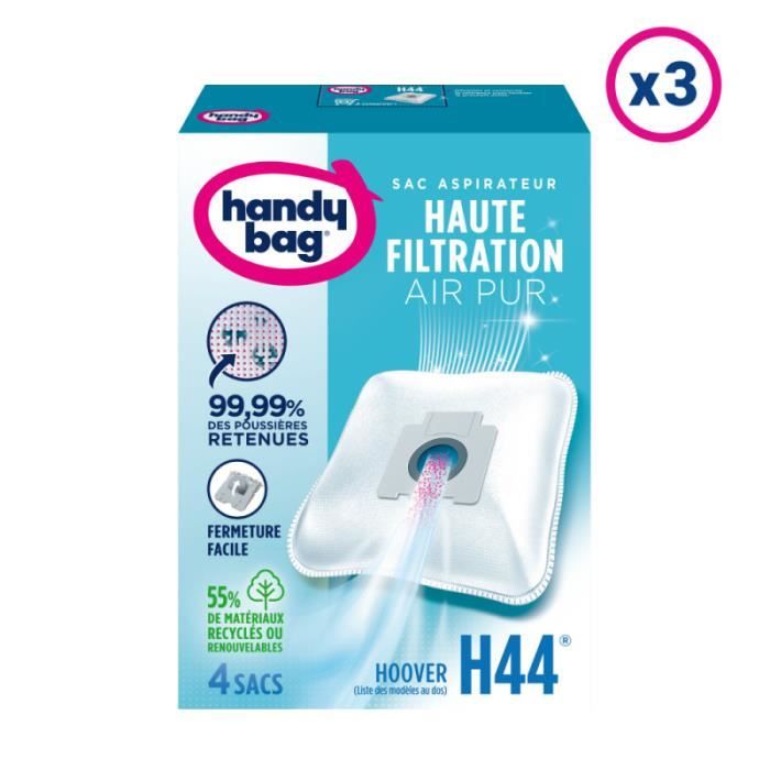 Sacs Aspirateur Hoover H88 Lot De 4 - Microfibre Pure EPA H-ENERGY 500
