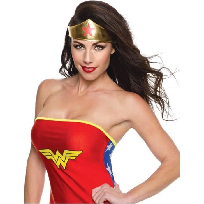 Wonder Woman Or Tissu Tiara Femmes Dc Comics étoile rouge accessoires costume 