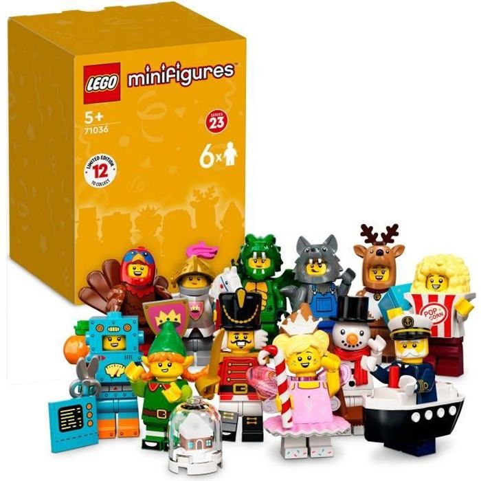 LEGO Minifigurines 71036 Série 23, Lot de 6, Sachet Édition Limitée