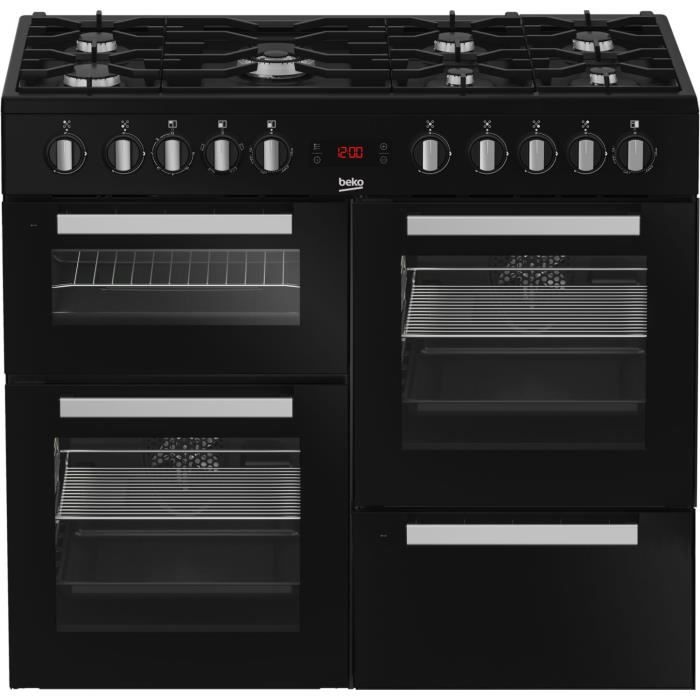 Piano de cuisson électrique BEKO - 6 gaz + 1 wok - 100 cm - PF335325DB