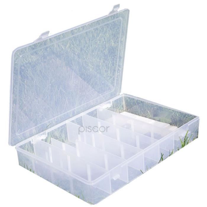 Caisse à Pêche Lineaeffe Seat Box Big - 39.5x24.5x38cm - 4 Compartiments - Bleu/Jaune