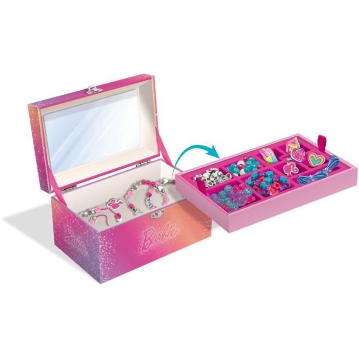 Boîte à Bijoux Lisciani 112036 – Barbie We Dream Together, Kit Créatif