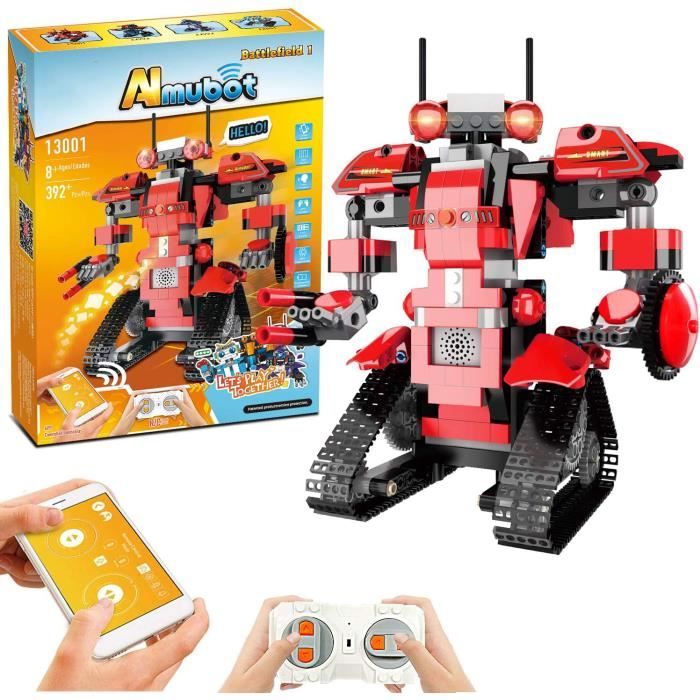 Robot Télécommandé Programmable 6 En 1 PATEMZON - Kit STEM Avec LED, App Et Télécommande, Jouet éducatif Enfant - 8
