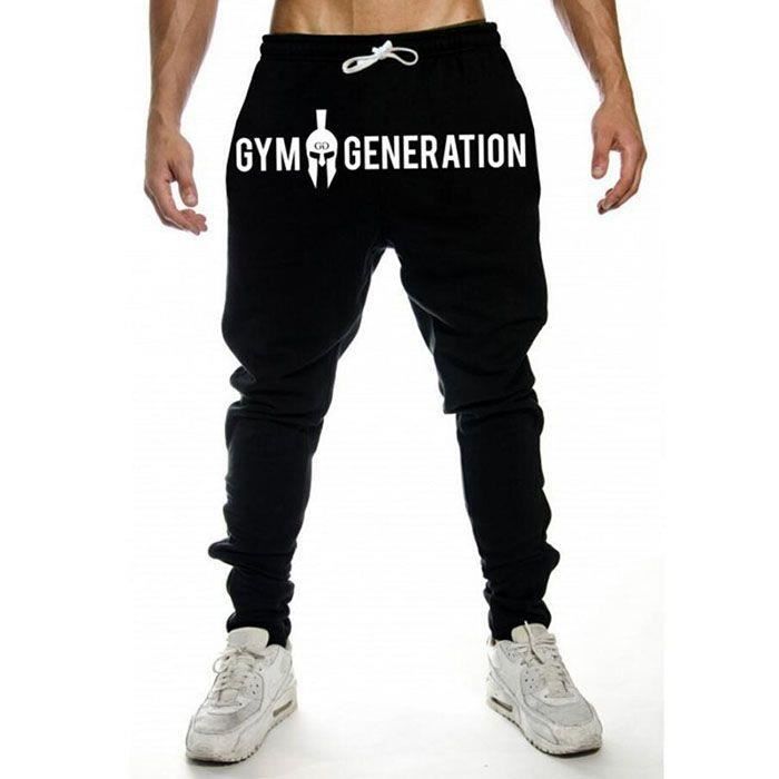 Pantalon de survêtement en coton pour homme - Mal Gyms Fitness - Noir/Blanc  - Fitness musculation - Décontracté Black/white - Cdiscount Prêt-à-Porter