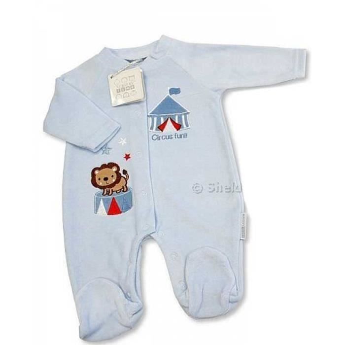 Pyjama Velours Bebe Lion 3 6 Mois Bleu Cdiscount Pret A Porter