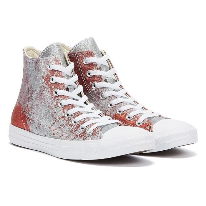 Converse Chuck Taylor All Stars Hi Top Baskets Oranges Argent es