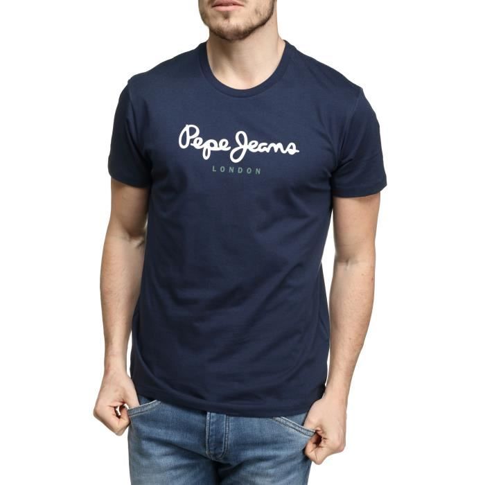 Tee Shirt Pepe Jeans Eggo N Pm508208 595 Navy