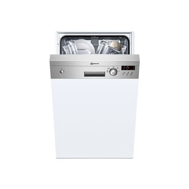 Neff lavevaisselle 45cm 13c 46db a+ intégrable avec bandeau inox