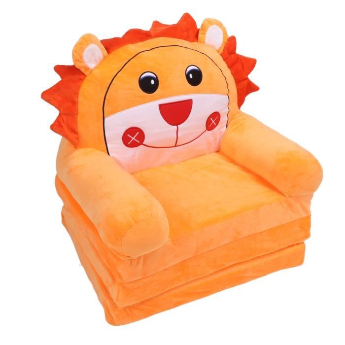 Canapé Enfant Pliable En Peluche 2-en-1 – Adorable Modèle Dessin Animé, Fauteuil Ou Lit Pour Sieste, Ultra Confortable Et Mignon