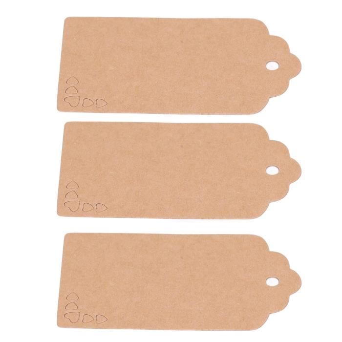 Étiquettes Cadeaux En Papier Kraft 100PCS 7x2 Cm Avec Ficelle Jute 20 M - Pour Mariage, Noël, Anniversaire
