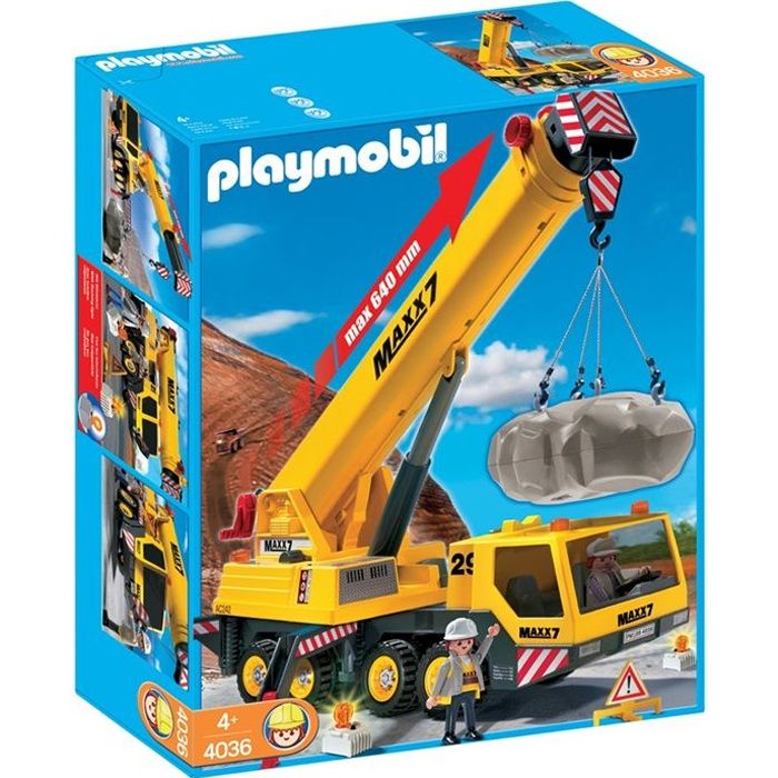 Grue mobile géante - PLAYMOBIL - 4036 - La vie de chantier - Playmobil City  Action - Garçon - 4 ans et plus