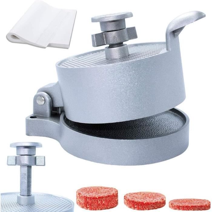 Presse à Burger avec Hamburgermaker et Silicone Pinceau, Acier
