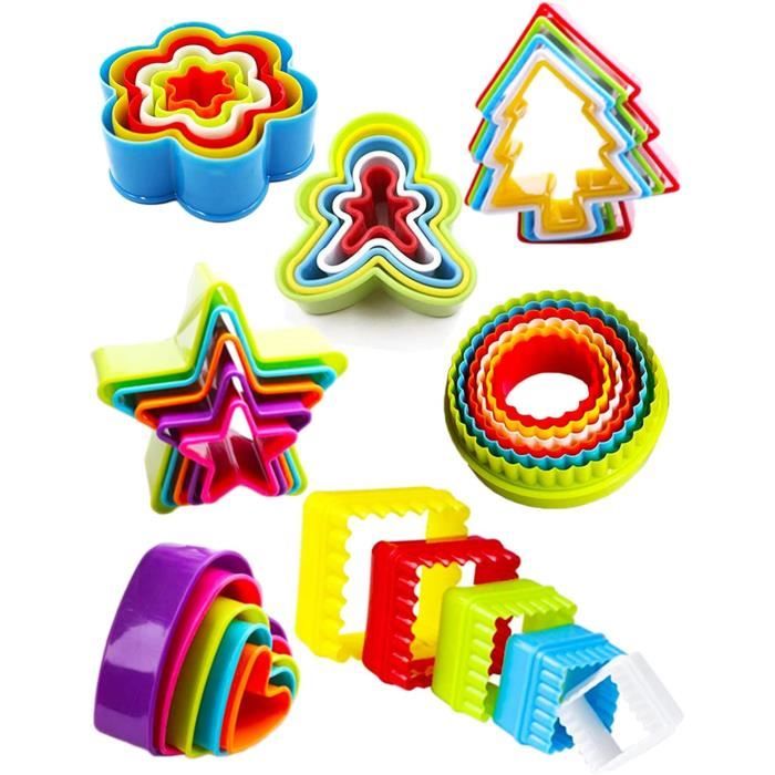 Set 4 Emporte-Pièces Acier Inoxydable Jeu Coréen – Triangle Étoile Cercle Parapluie – Moules Biscuits Fête Anniversaire