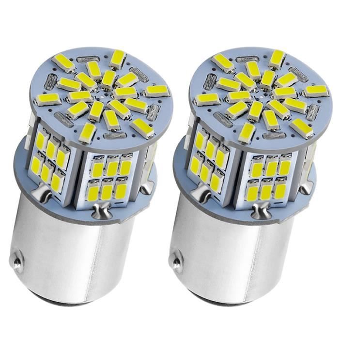 Ampoules LED 1157 BAY15D Sycreek - 4000LM, 6500K Blanc - Canbus Sans Erreur Pour Feux Arrière/Frein/Marche Arrière