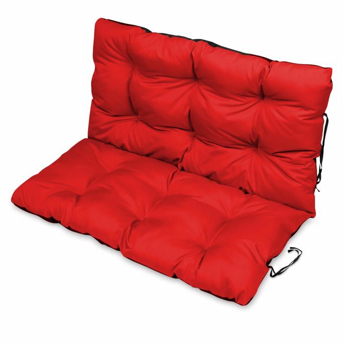 Coussin Dossier pour Banc de Jardin Canapé - SuperKissen24 - 100x50 cm - Intérieur-Extérieur - Rouge