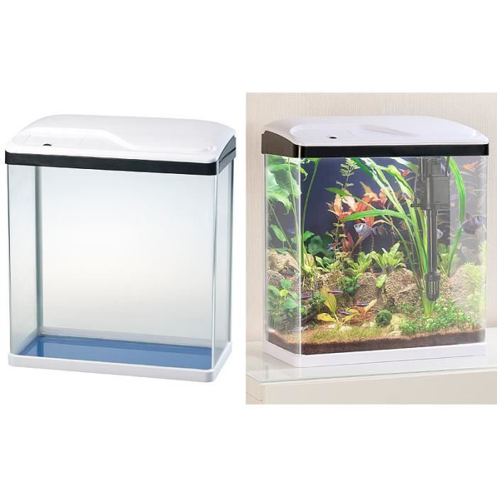 Comparer les prix de SweetyPet : Aquarium Nano complet avec pompe, filtre et éclairage LED - 25 L
