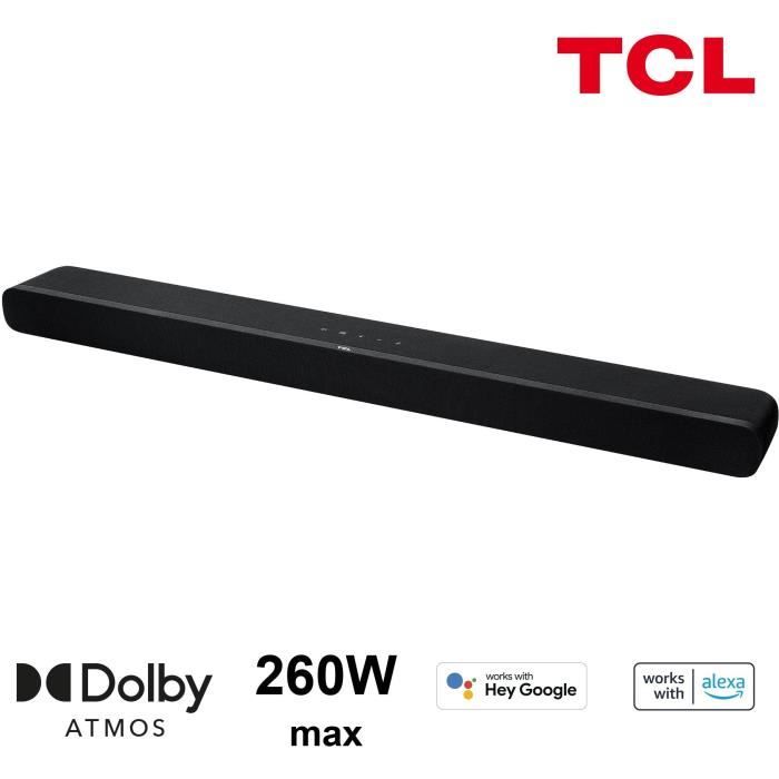 TCL TS8211 - Barre de son Dolby Atmos 2.1 avec caissons de basse intégrés - 260W - HDMI - Chromecast