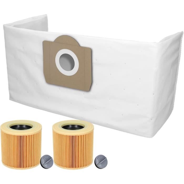 20 Sacchetti Per Aspirapolvere + Spazzola 35mm Compatibili Kärcher WD3 MV3 6.959-130