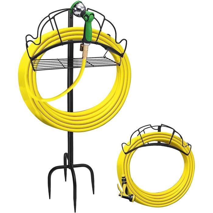 Support Tuyau Plongée Double En Nylon – Rotatif Et Pliable, Pour Tuyaux HP/BP, Régulateurs Et Manomètres (Noir/Orange)