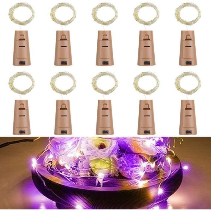 Bouteille Licorne Lumineuse Violette - Personnalisable Pour Décoration De Chambre De Fille - Idée Cadeau Unique