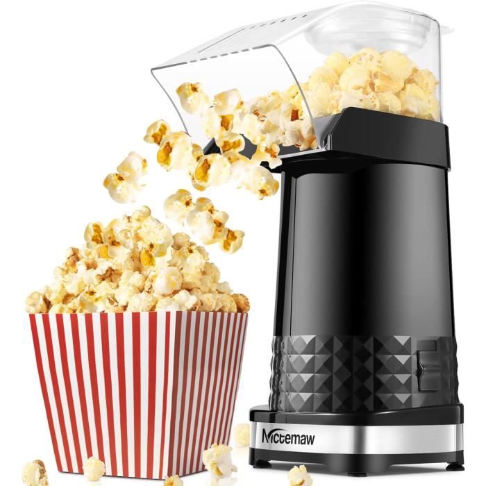 Machine à Pop-corn Asfrode Mini à Air Chaud - Sain - 1200 W - Sans Machine A Popcorn