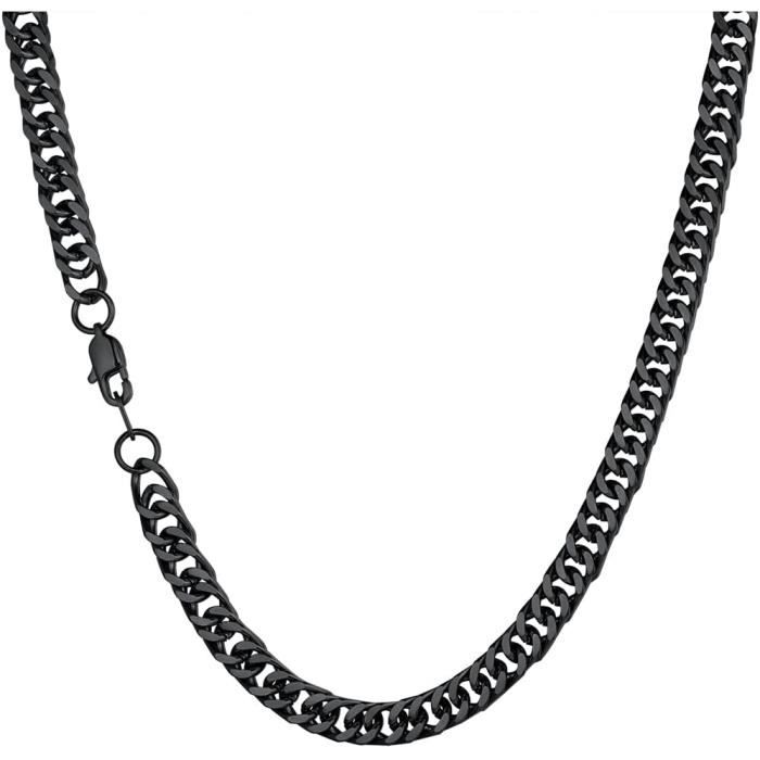 Collier Chaîne Cubain Or 14 Carats Plaqué Sur Acier Inox – Style Hip-hop, Longueur 20 Pouces, Largeur 12 Mm