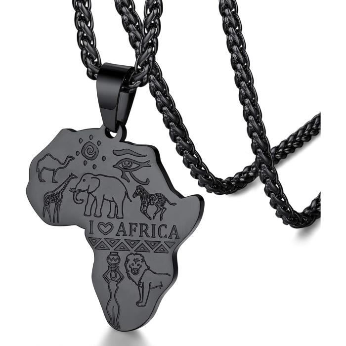 Collier égyptien Ankh En Argent Massif Avec Spinelle Noire - 55x20mm, Chaine 46cm, Neuf