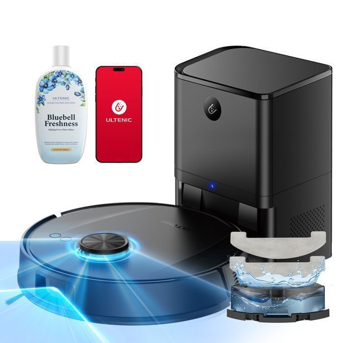ULTENIC Aspirateur Robot Laveur TU20 pro 12000 Pa 200 min Navigation LDS – APP / Alexa / IFTTT - Ultenic
