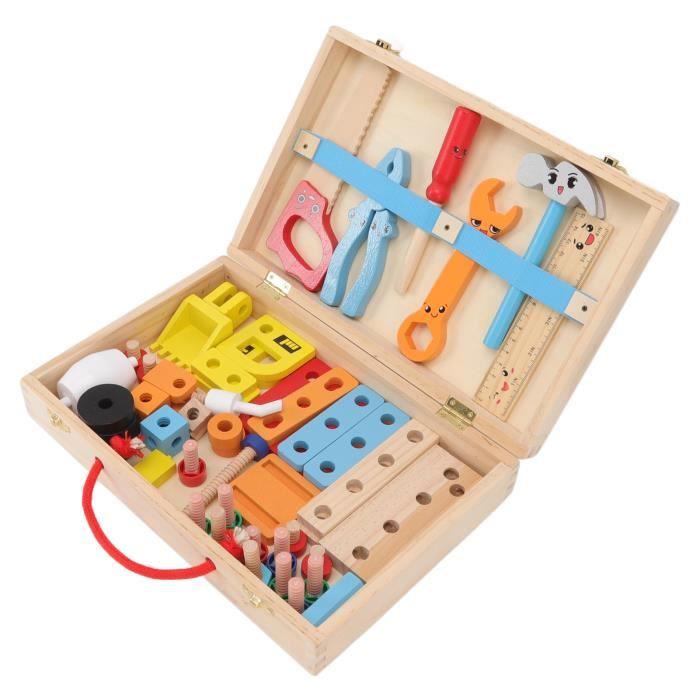 Kit D'outils En Bois Pour Enfants - Jeu Créatif Réparation Faire Semblant, Jouet éducatif