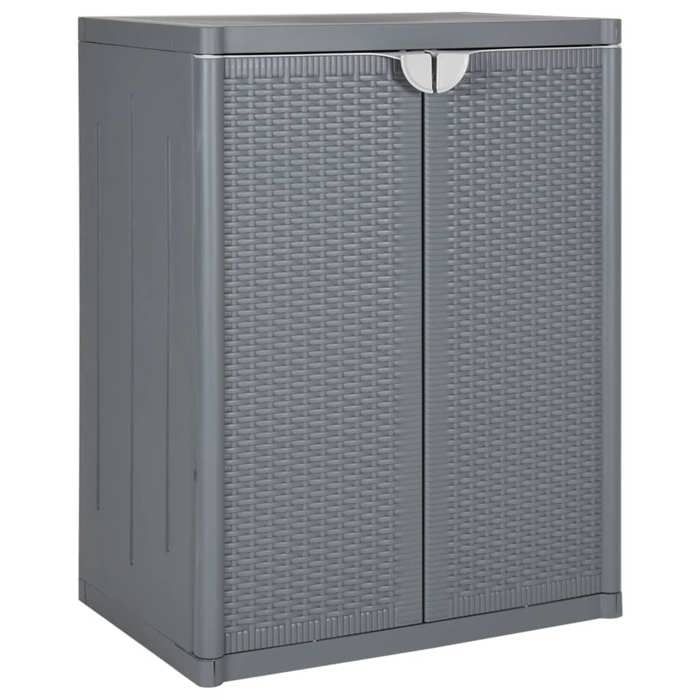 vidaXL Armoire de rangement de jardin gris 65x45x88 cm PP rotin 364062