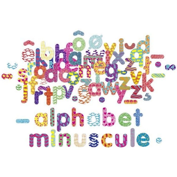 Jeu éducatif - VILAC - Magnets Alphabet minuscule - 81 lettres aimantées - Coffret en bois