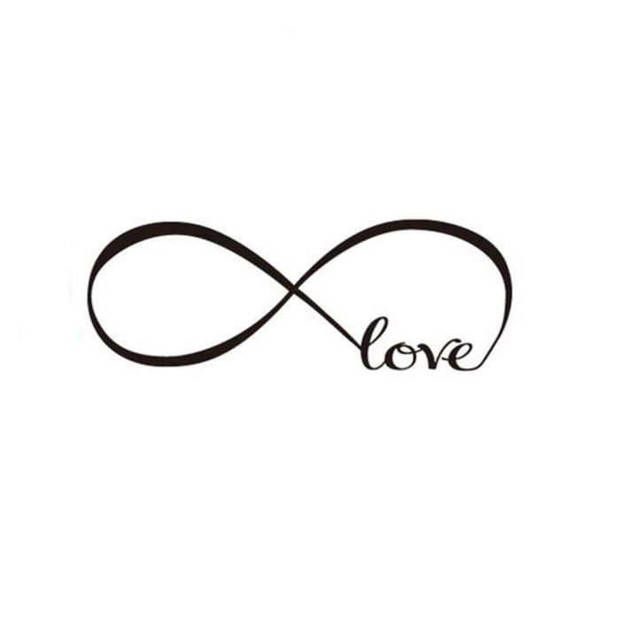 Sticker Mural Love A L Infini Amour Eternel Pour Enfants Parents Couples Saint Valentin Love Arrow Decalque Salon Chambre A Coucher Cdiscount Maison