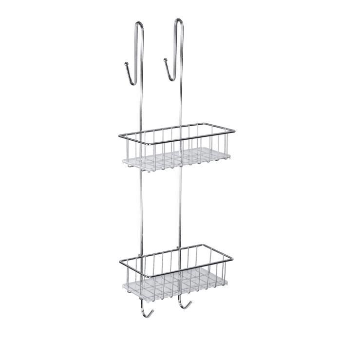 Chariot De Salle De Bain WENKO - 3 Étages Chromé - 41x75x32cm - Roulettes Pivotantes - Rangement Mobile