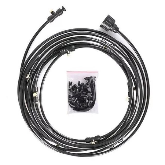 BE-TOOL Système De Refroidissement Jardin 10 Buses De Brumisation + Tees + Prise - Brumisateur Terrasse