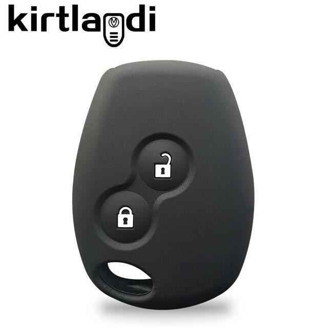 COQUE DE CLE,BlackCoque De Clé À 2 Boutons, Pour Renault