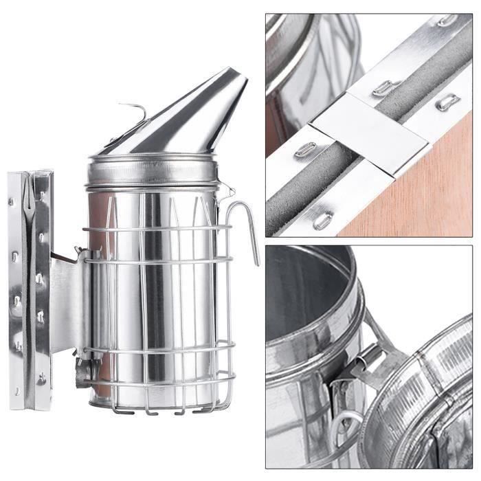 Kit Apiculture Débutant Ou Pro - Enfumoir + 7 Accessoires Abeilles (Dont Brosse Et Cage Reine)