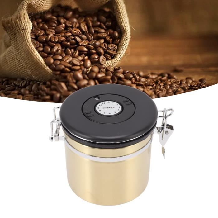 Popowbe Boîte à Café Hermétique En Céramique Avec Couvercle En Bambou Scellé Pour La Cuisine, Le