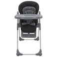 MEUBLE PRO Chaise haute bébé enfant - Chaise haute pour bébé Gris Luxe & Chic - 443204-1
