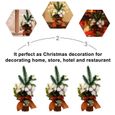 1 pc décoration de bureau de noël arbre de pin artificiel ornement fleur-plante artificielle - fleur sechee vase - coupe - fleur-1
