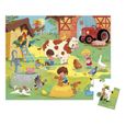 Puzzle enfant - JANOD - Une Journée A La Ferme - 24 pièces - Animaux - Fabrication Française-1