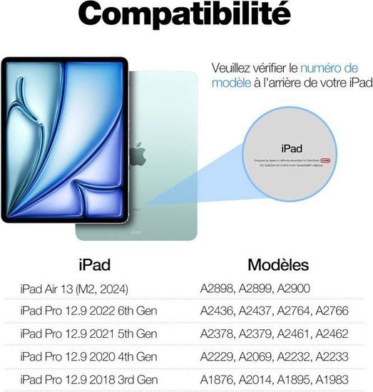 Coque Clavier pour iPad Air 5 2022, Air 4 2020 10.9", iPad Pro 11 4-3-2